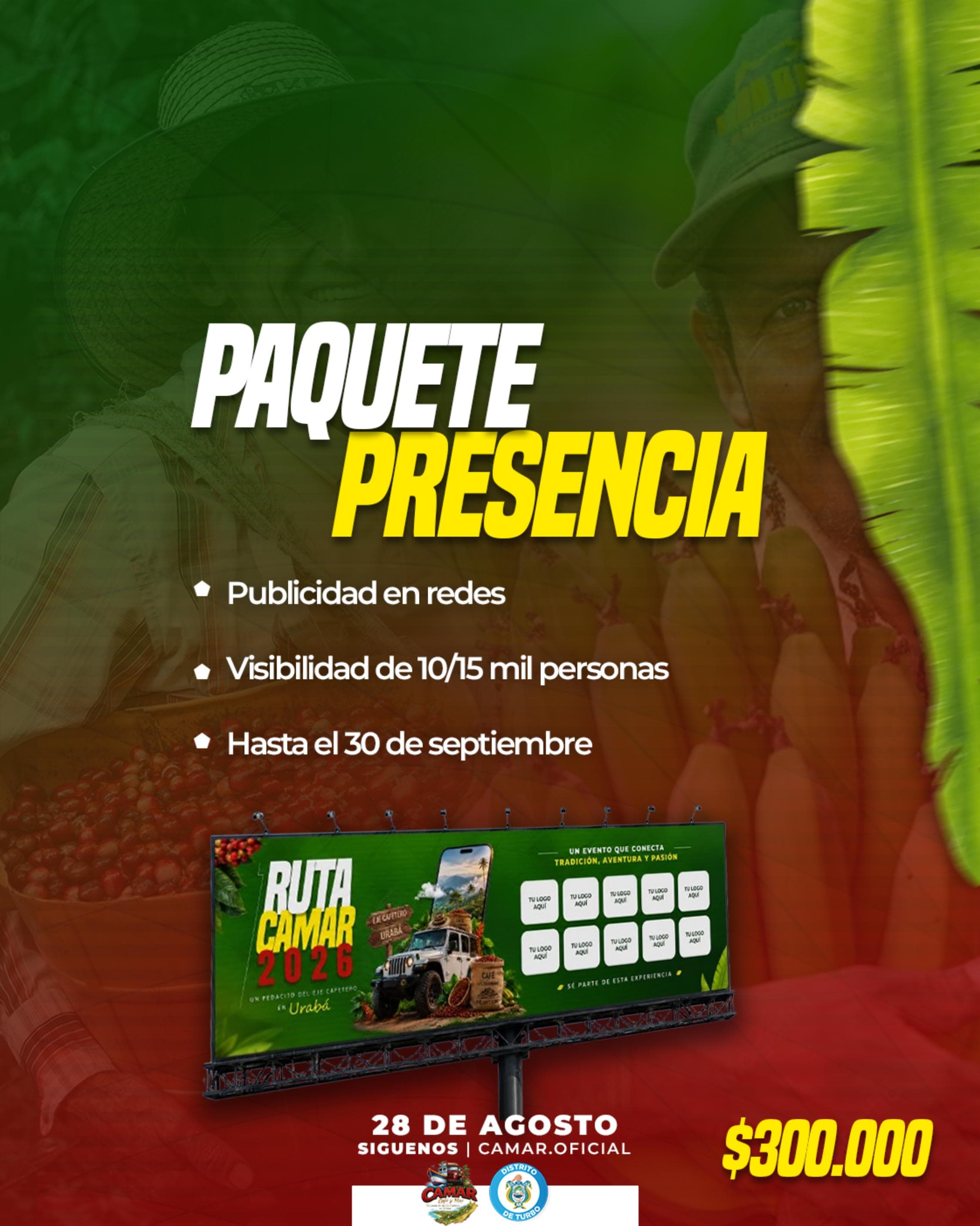 Paquete Presencia — Ruta CÁMAR 2026