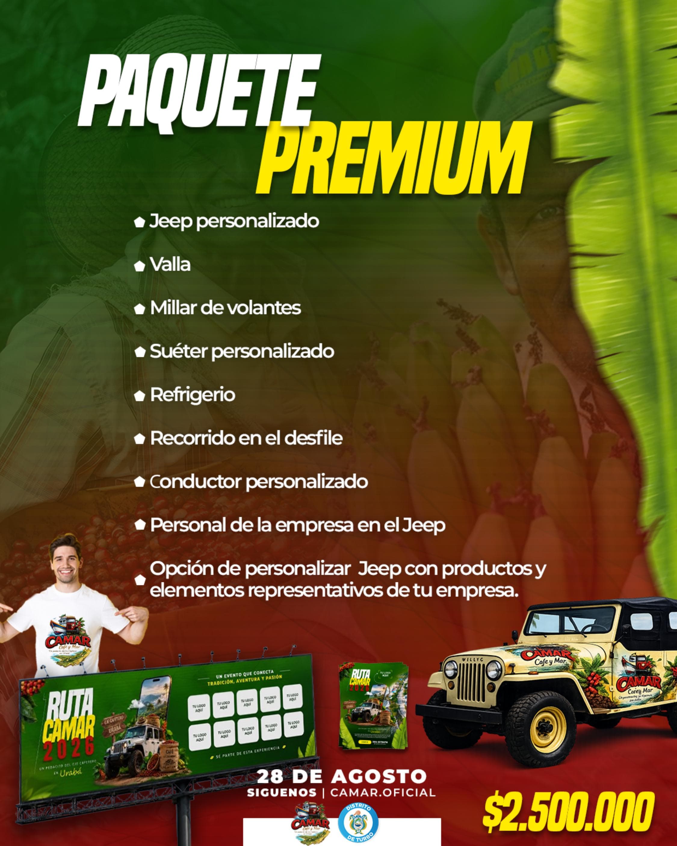 Paquete Premium — Ruta CÁMAR 2026